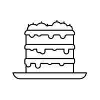 Dessert Eis Linie Symbol Vektor Illustration