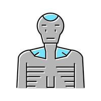 roboter maschine farbe symbol vektor illustration