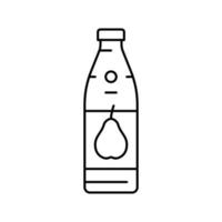 Saft Birne Symbol Leitung Vektor Illustration