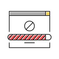 getrennte Download-Farbsymbol-Vektorillustration vektor