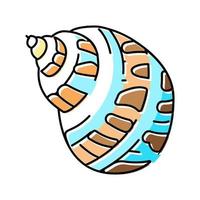 Babylon Sea Shell Strand Farbe Symbol Vektor Illustration