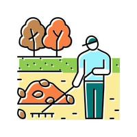 Gartenräumung Farbe Symbol Vektor Illustration