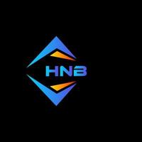 hnb abstraktes Technologie-Logo-Design auf schwarzem Hintergrund. hnb kreative Initialen schreiben Logo-Konzept. vektor