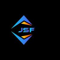jsf abstraktes Technologie-Logo-Design auf schwarzem Hintergrund. jsf kreative Initialen schreiben Logo-Konzept. vektor