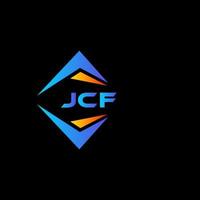 jcf abstrakt teknologi logotyp design på svart bakgrund. jcf kreativ initialer brev logotyp begrepp. vektor