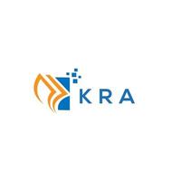 kra företag finansiera logotyp design.kra kreditera reparera bokföring logotyp design på vit bakgrund. kra kreativ initialer tillväxt Graf brev vektor