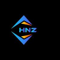 hnz abstraktes Technologie-Logo-Design auf schwarzem Hintergrund. hnz kreatives Initialen-Buchstaben-Logo-Konzept. vektor