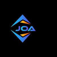 Joa abstraktes Technologie-Logo-Design auf schwarzem Hintergrund. Joa kreatives Initialen-Buchstaben-Logo-Konzept. vektor