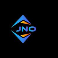 jno abstraktes Technologie-Logo-Design auf schwarzem Hintergrund. jno kreatives Initialen-Buchstaben-Logo-Konzept. vektor