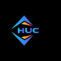 huc abstraktes Technologie-Logo-Design auf schwarzem Hintergrund. huc kreative Initialen schreiben Logo-Konzept. vektor