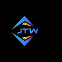 jtw abstrakt teknologi logotyp design på svart bakgrund. jtw kreativ initialer brev logotyp begrepp. vektor