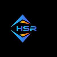 hsr abstraktes Technologie-Logo-Design auf schwarzem Hintergrund. hsr kreatives Initialen-Buchstaben-Logo-Konzept. vektor