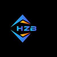 hzb abstraktes Technologie-Logo-Design auf schwarzem Hintergrund. hzb kreative Initialen schreiben Logo-Konzept. vektor