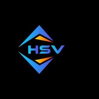 hsv abstrakt teknologi logotyp design på svart bakgrund. hsv kreativ initialer brev logotyp begrepp. vektor