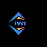 iwi abstraktes Technologie-Logo-Design auf weißem Hintergrund. iwi kreatives Initialen-Buchstaben-Logo-Konzept. vektor