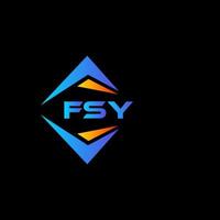 fsy abstraktes Technologie-Logo-Design auf schwarzem Hintergrund. fsy kreative Initialen schreiben Logo-Konzept. vektor