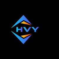Hvy abstraktes Technologie-Logo-Design auf schwarzem Hintergrund. hvy kreatives Initialen-Buchstaben-Logo-Konzept. vektor