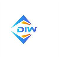 Diw abstraktes Technologie-Logo-Design auf weißem Hintergrund. diw kreative Initialen schreiben Logo-Konzept. vektor