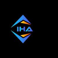 iha abstraktes Technologie-Logo-Design auf weißem Hintergrund. iha kreatives Initialen-Buchstaben-Logo-Konzept. vektor