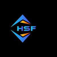 hsf abstrakt teknologi logotyp design på svart bakgrund. hsf kreativ initialer brev logotyp begrepp. vektor