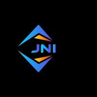 jni abstrakt teknologi logotyp design på svart bakgrund. jni kreativ initialer brev logotyp begrepp. vektor
