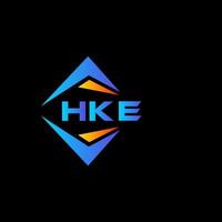 hke abstraktes Technologie-Logo-Design auf schwarzem Hintergrund. hke kreatives Initialen-Buchstaben-Logo-Konzept. vektor
