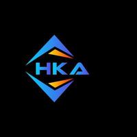 hka abstraktes Technologie-Logo-Design auf schwarzem Hintergrund. hka kreative Initialen schreiben Logo-Konzept. vektor