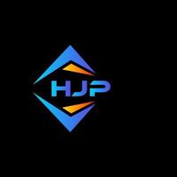 hjp abstraktes Technologie-Logo-Design auf schwarzem Hintergrund. hjp kreatives Initialen-Buchstaben-Logo-Konzept. vektor