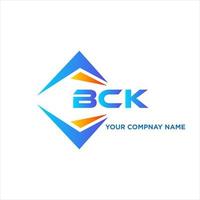 bck abstraktes Technologie-Logo-Design auf weißem Hintergrund. bck kreative Initialen schreiben Logo-Konzept. vektor