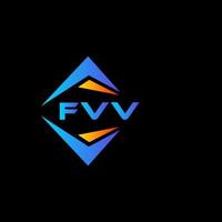 fvv abstraktes Technologie-Logo-Design auf schwarzem Hintergrund. fvv kreative Initialen schreiben Logo-Konzept. vektor