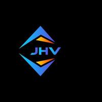 jhv abstraktes Technologie-Logo-Design auf schwarzem Hintergrund. jhv kreatives Initialen-Brief-Logo-Konzept. vektor