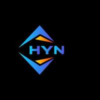Hyn abstraktes Technologie-Logo-Design auf schwarzem Hintergrund. hyn kreative Initialen schreiben Logo-Konzept. vektor