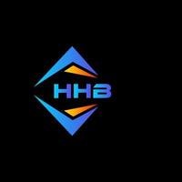 hhb abstraktes Technologie-Logo-Design auf schwarzem Hintergrund. hhb kreatives Initialen-Brief-Logo-Konzept. vektor