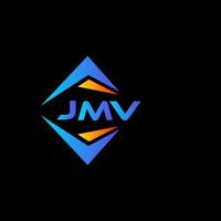 jmv abstraktes Technologie-Logo-Design auf schwarzem Hintergrund. jmv kreatives Initialen-Buchstaben-Logo-Konzept. vektor