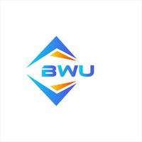 bwu abstrakt teknologi logotyp design på vit bakgrund. bwu kreativ initialer brev logotyp begrepp. vektor