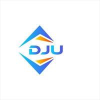 Dju abstraktes Technologie-Logo-Design auf weißem Hintergrund. dju kreative Initialen schreiben Logo-Konzept. vektor