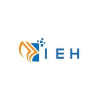 ieh kreativ initialer tillväxt Graf brev logotyp begrepp. ieh företag finansiera logotyp design.ieh kreditera reparera bokföring logotyp design på vit bakgrund. ieh kreativ initialer tillväxt Graf brev vektor