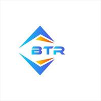BTR abstraktes Technologie-Logo-Design auf weißem Hintergrund. btr kreatives Initialen-Brief-Logo-Konzept. vektor