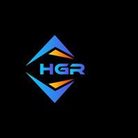 hgr abstraktes Technologie-Logo-Design auf schwarzem Hintergrund. hgr kreatives Initialen-Buchstaben-Logo-Konzept. vektor