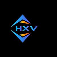 hxv abstraktes Technologie-Logo-Design auf schwarzem Hintergrund. hxv kreatives Initialen-Buchstaben-Logo-Konzept. vektor