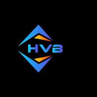 hvb abstrakt teknologi logotyp design på svart bakgrund. hvb kreativ initialer brev logotyp begrepp. vektor