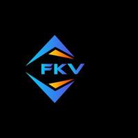 fkv abstrakt teknologi logotyp design på svart bakgrund. fkv kreativ initialer brev logotyp begrepp. vektor