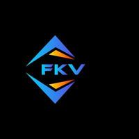 fkv abstraktes Technologie-Logo-Design auf schwarzem Hintergrund. fkv kreative Initialen schreiben Logo-Konzept. vektor