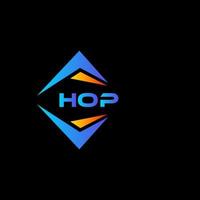 Hop abstraktes Technologie-Logo-Design auf schwarzem Hintergrund. Hop kreative Initialen schreiben Logo-Konzept. vektor