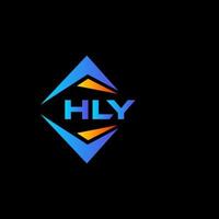 Hly abstraktes Technologie-Logo-Design auf schwarzem Hintergrund. hly kreative Initialen schreiben Logo-Konzept. vektor