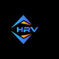 HRV abstraktes Technologie-Logo-Design auf schwarzem Hintergrund. hrv kreative Initialen schreiben Logo-Konzept. vektor