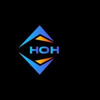 hoh abstraktes Technologie-Logo-Design auf schwarzem Hintergrund. hoh kreative Initialen schreiben Logo-Konzept. vektor