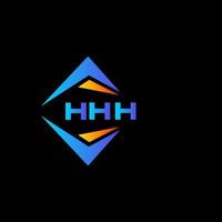 hhh abstraktes Technologie-Logo-Design auf schwarzem Hintergrund. hhh kreative Initialen schreiben Logo-Konzept. vektor