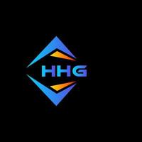 hhg abstraktes Technologie-Logo-Design auf schwarzem Hintergrund. hhg kreatives Initialen-Buchstaben-Logo-Konzept. vektor
