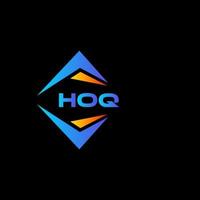 hoq abstrakt teknologi logotyp design på svart bakgrund. hoq kreativ initialer brev logotyp begrepp. vektor